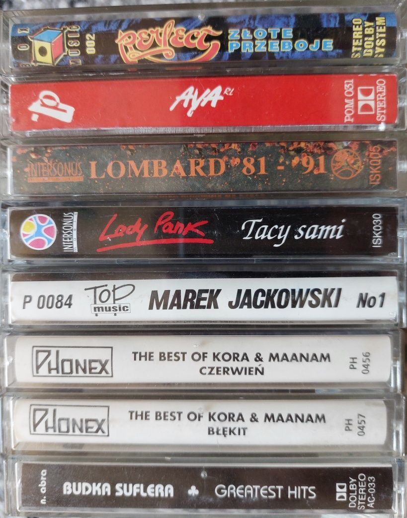 Kasety magnetofonowe -Lady Pank-Lombard-Perfect-Maanam-Aya Rl