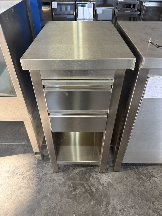Bancada inox modulo de duas gavetas