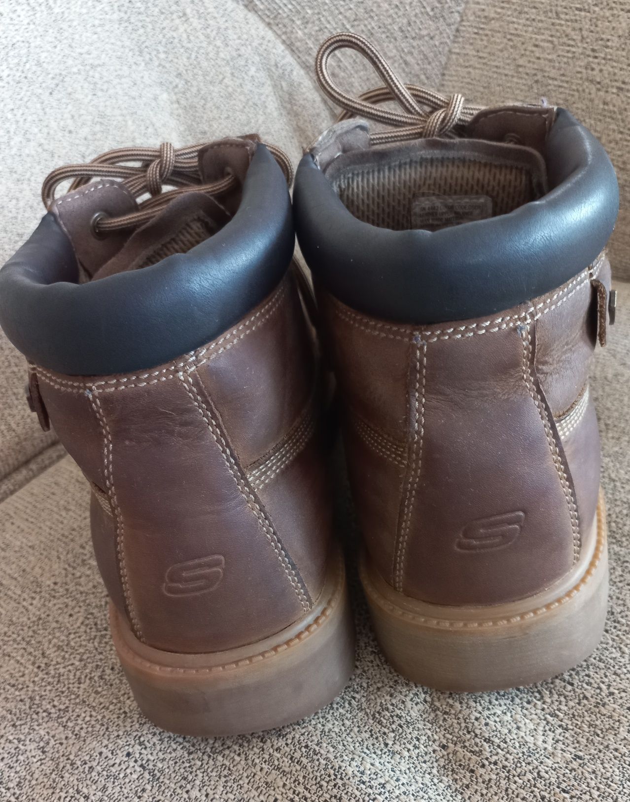 Buty trekkingowe męskie wodoodporne, skóra Skechers Sergeants Eu 43 uk