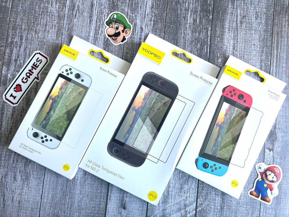 Захисне скло премиум клас HAIFVA Nintendo Switch 2 OLED/V2 ціна 2 скла