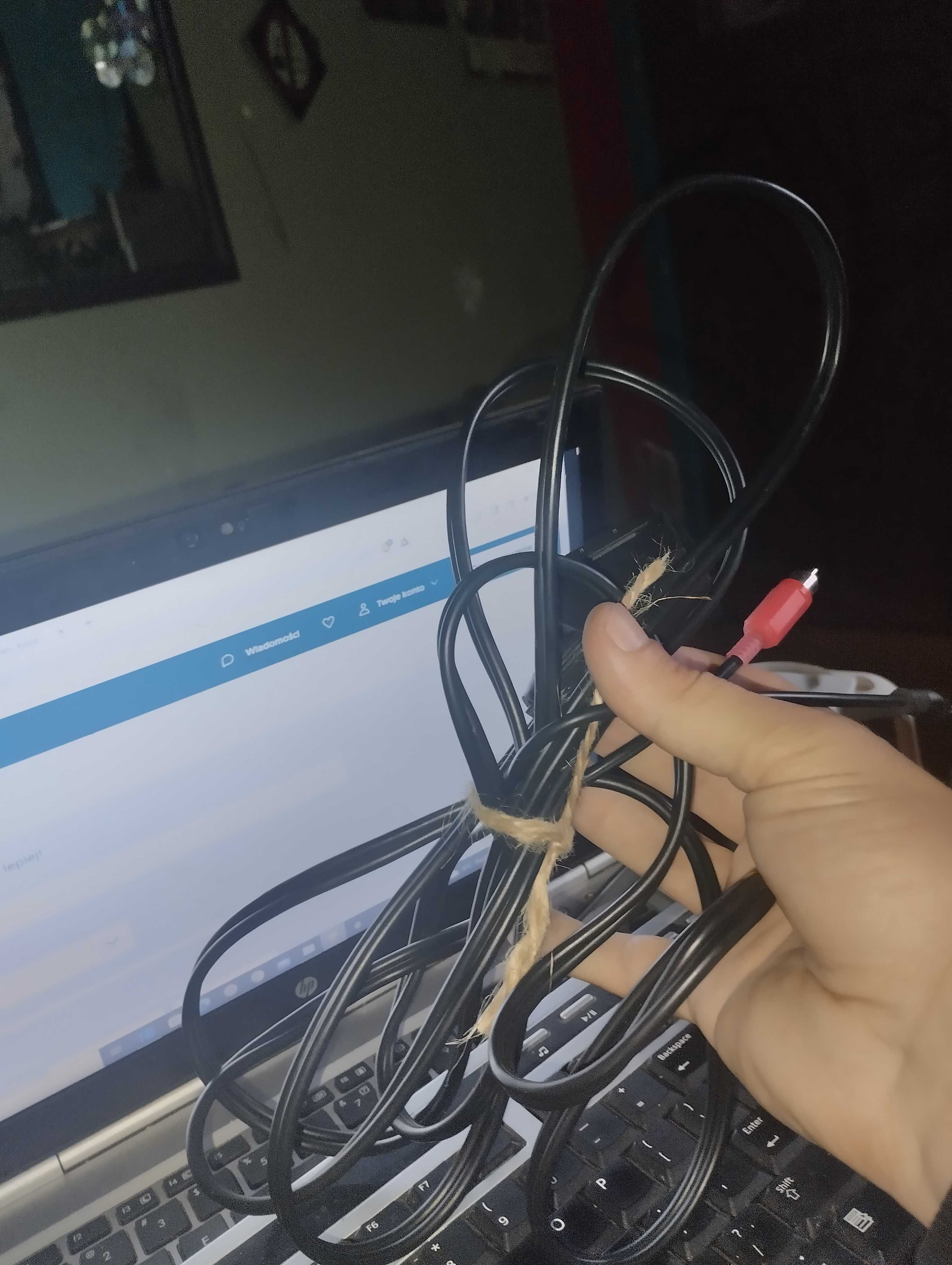 kabel AV Scart 2 metry euro rca chinch audio kabel do kina domowego