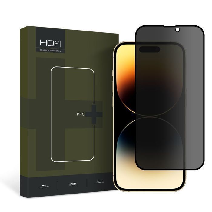 Szkło Hartowane Prywatyzujące Hofi Anti Spy Glass Pro+ dla iPhone 15