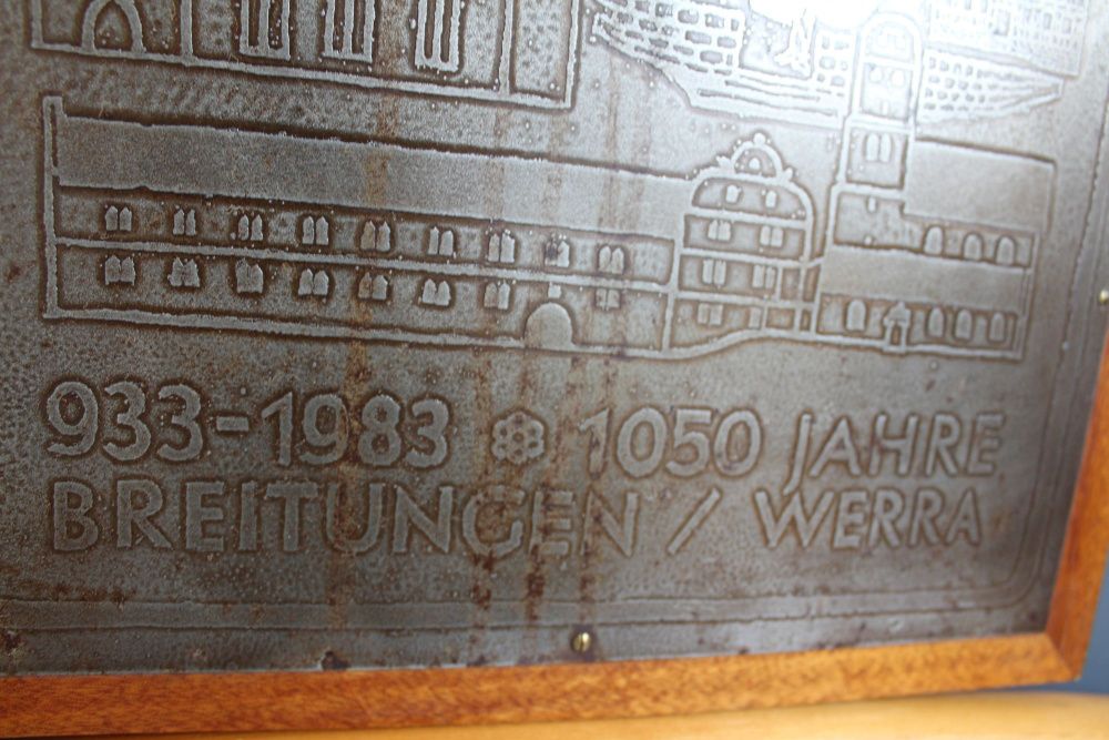 metalowa tablica pamiątkowa okolicznościowa miasta Loft lata 80