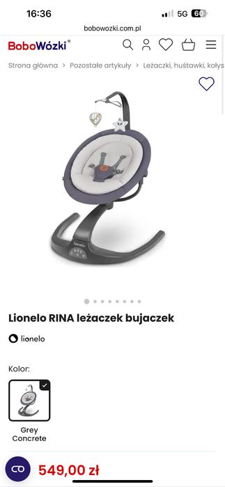 Lionelo lezaczek bujsczek elektryczny rina
