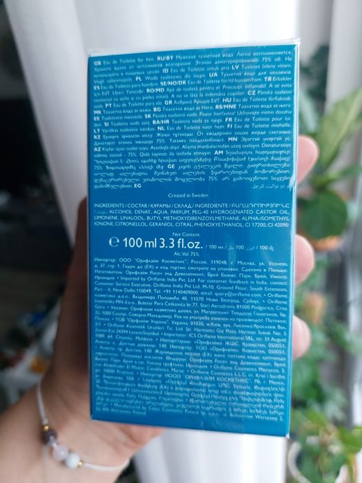 Nowa woda toaletowa męska Glacier Oriflame 100ml
