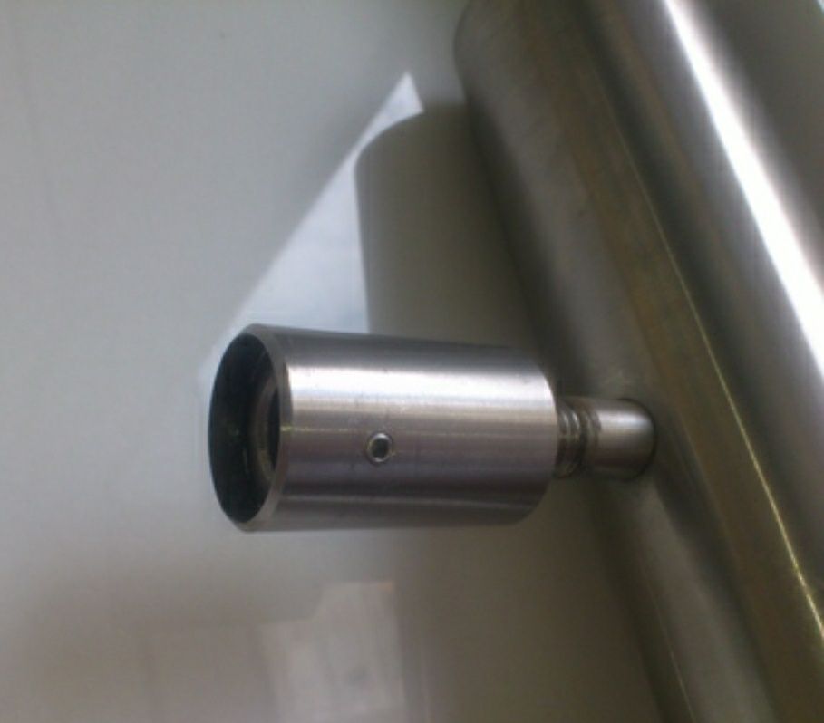 Puxador inox novo, porta de vidro