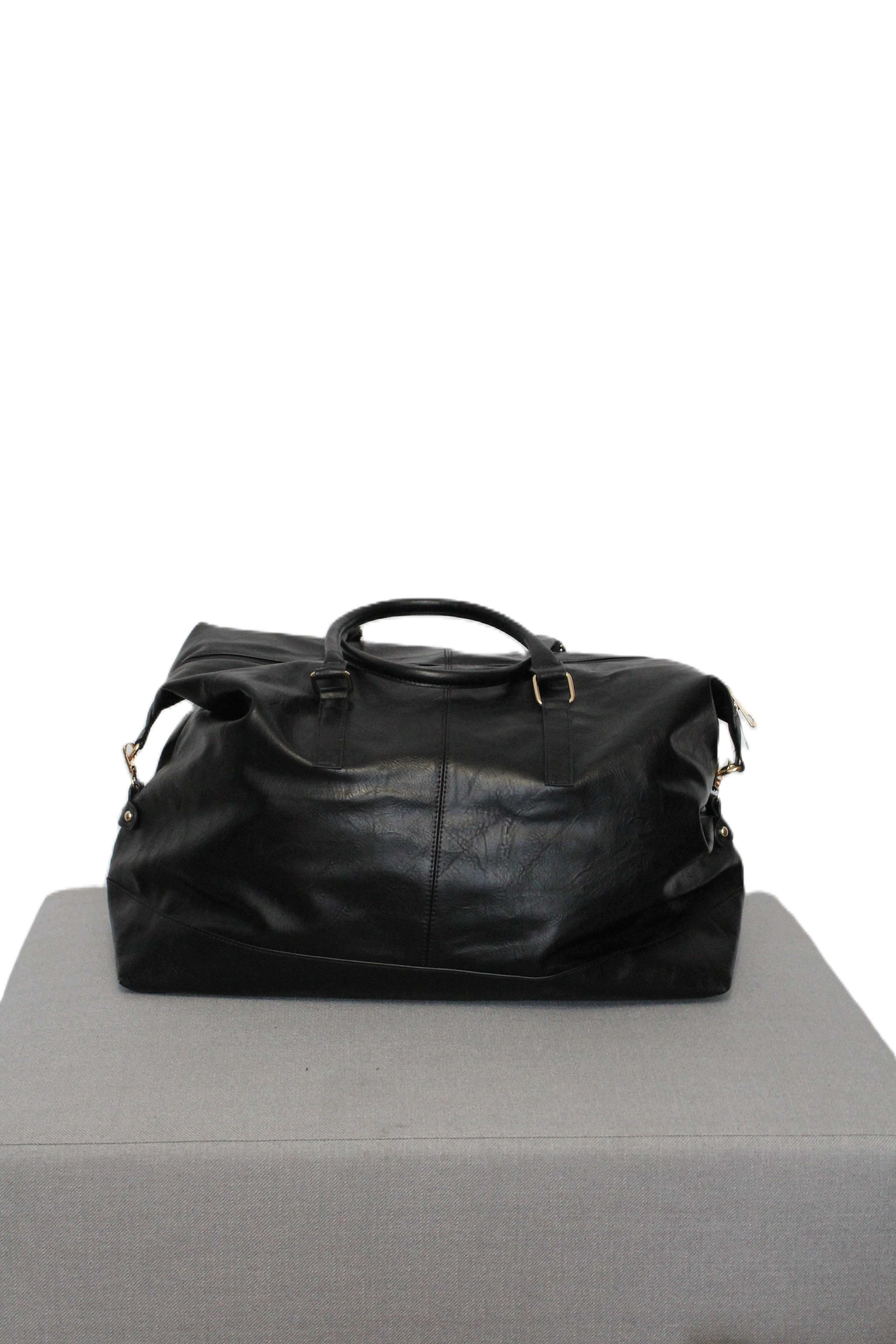 Czarna torba weekendowa torba podróżna Andrea Massi