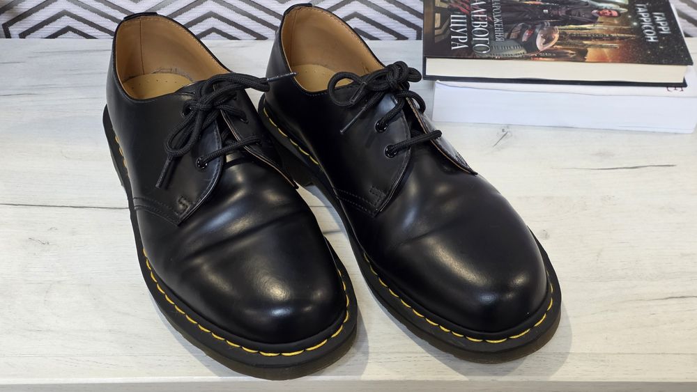 Оригінальні туфлі Dr. Martens 1461 Black Smooth