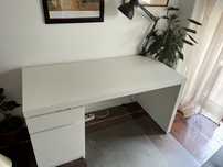 Secretária MALM IKEA , branco, 140x65 cm Impecável