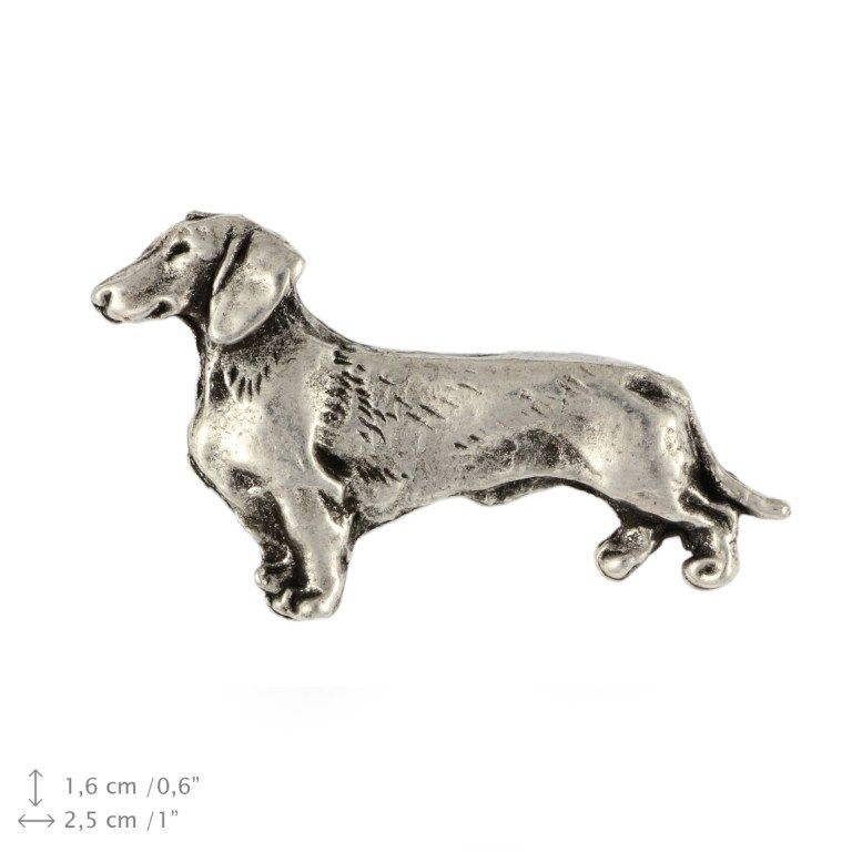 Jamnik szorstkowłosy pin posrebrzony Art-Dog