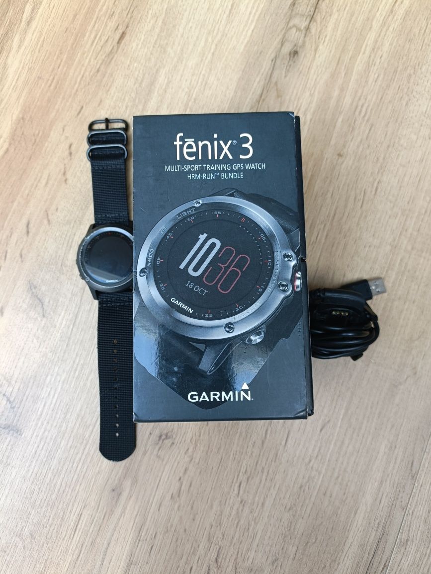 Zegarek męski Garmin Fenix 3 komplet