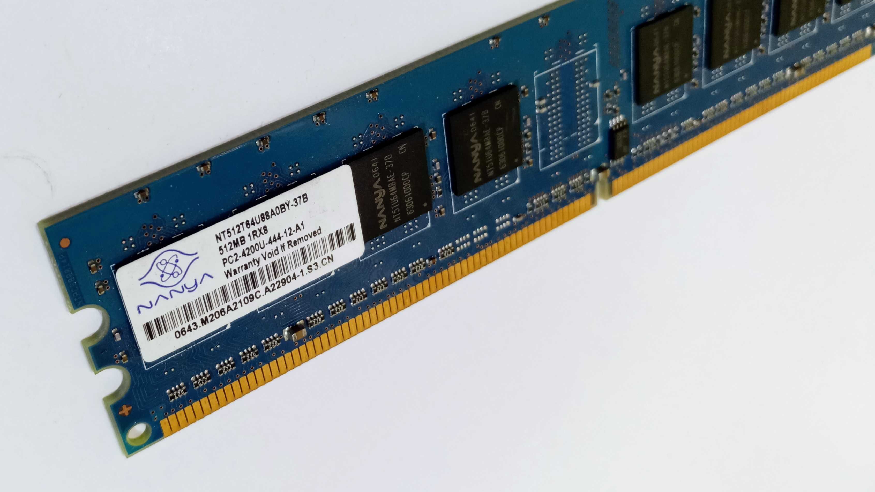 RETRO PC Pamięć RAM DDR2 PC2-4200U-444-12-A1 NANYA 1Rx8 512 MB DIMM