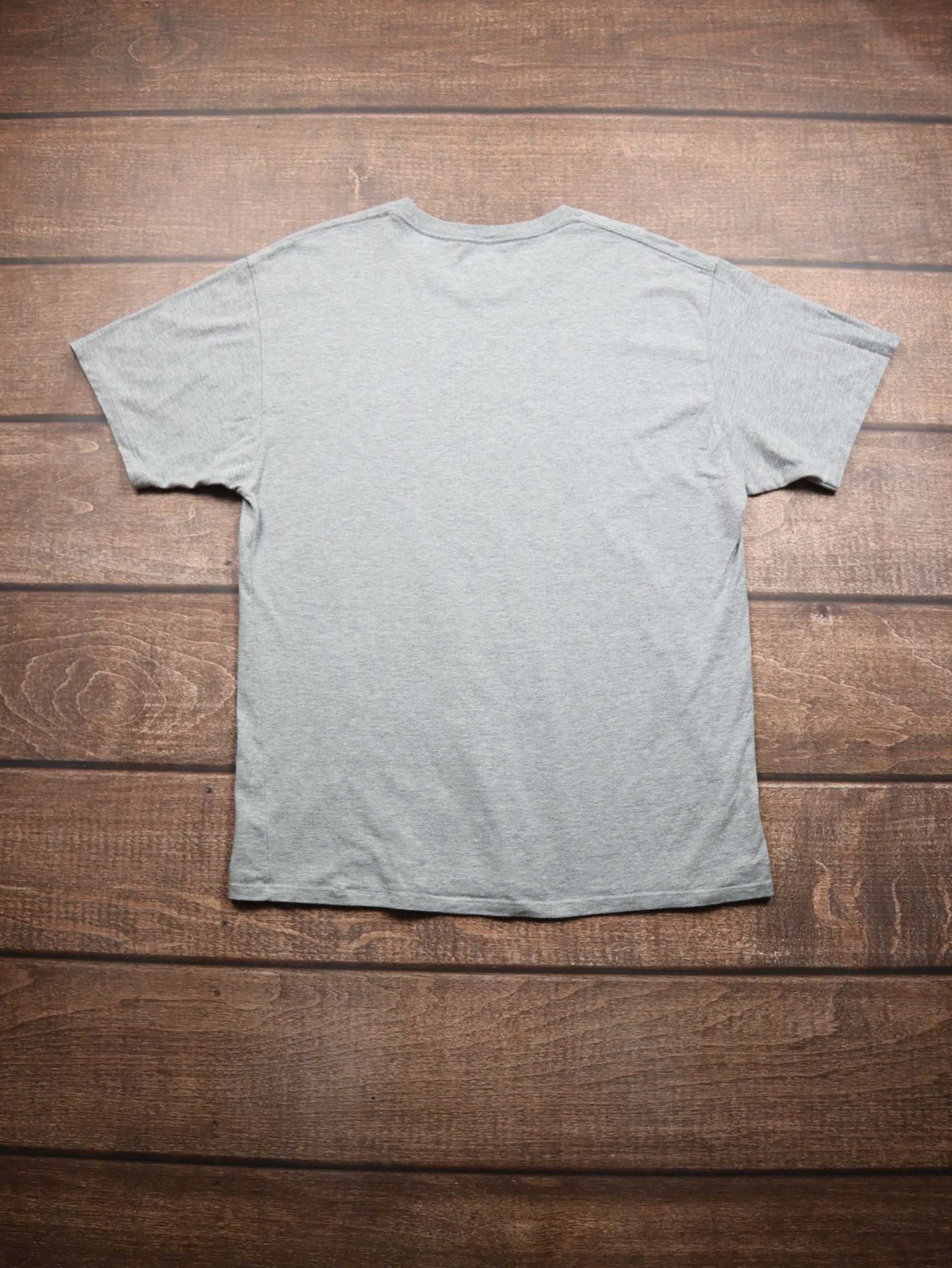 Champion Grey Tshirt tee szara koszulka z krótkim rękawem z logo