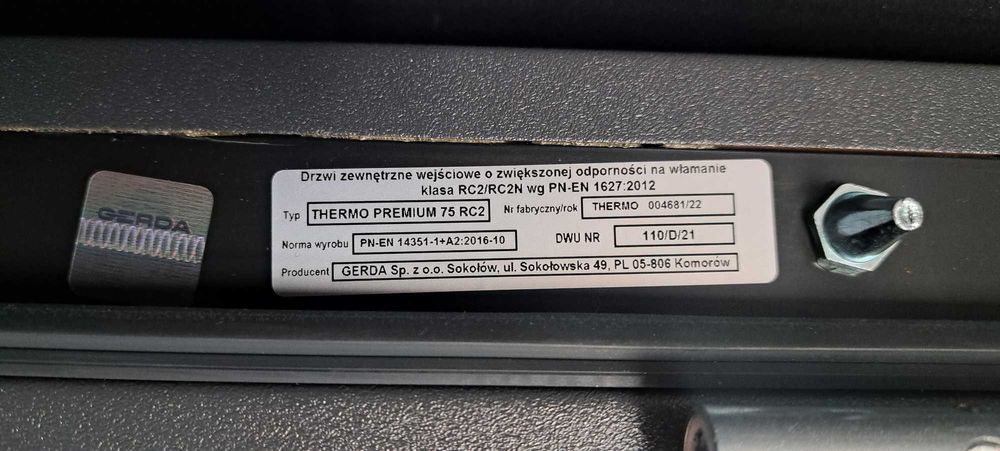 Kompletne nowe drzwi Gerda Thermo Premium 75
