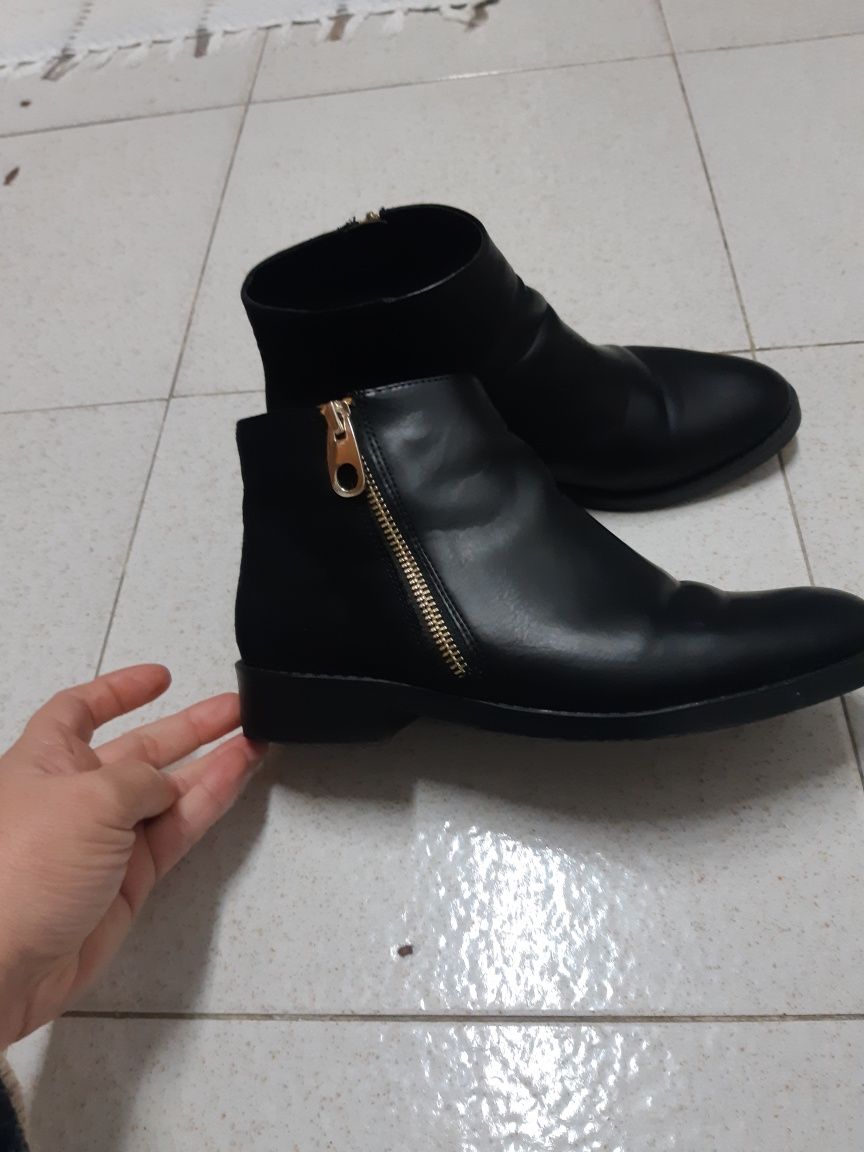 Botas pretas 38 Pull and Bear