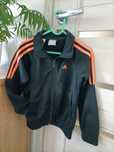 Bluza na zamek dla dziewczynki adidas czarna pomarańczowa 122/128