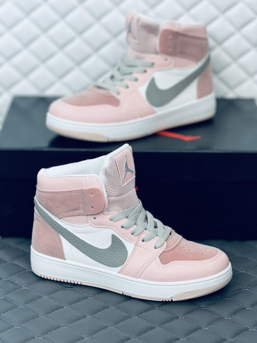Nike Air Retro Jordan 1 кроссовки хайтопы Найк Джордан розовые