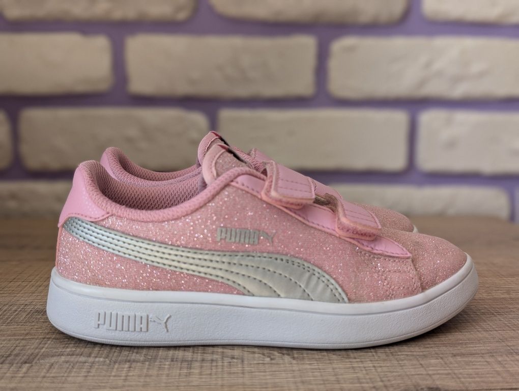 Дитячі кеди PUMA Smash v2 Glitz кросівки пума 33 розмір