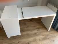 Biurko IKEA MALM z wysuwanym panelem 151x65 cm