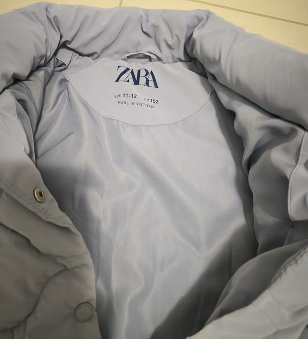 Kurtka błękitna pikowana Zara 152