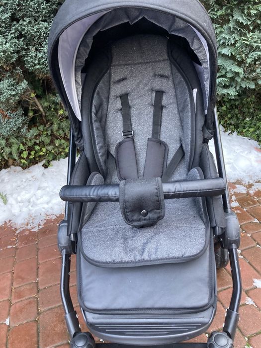 Wózek MILU KIDS MODERN 2w1 / 3w1 / 4w1 z Bazą Czarno Szary