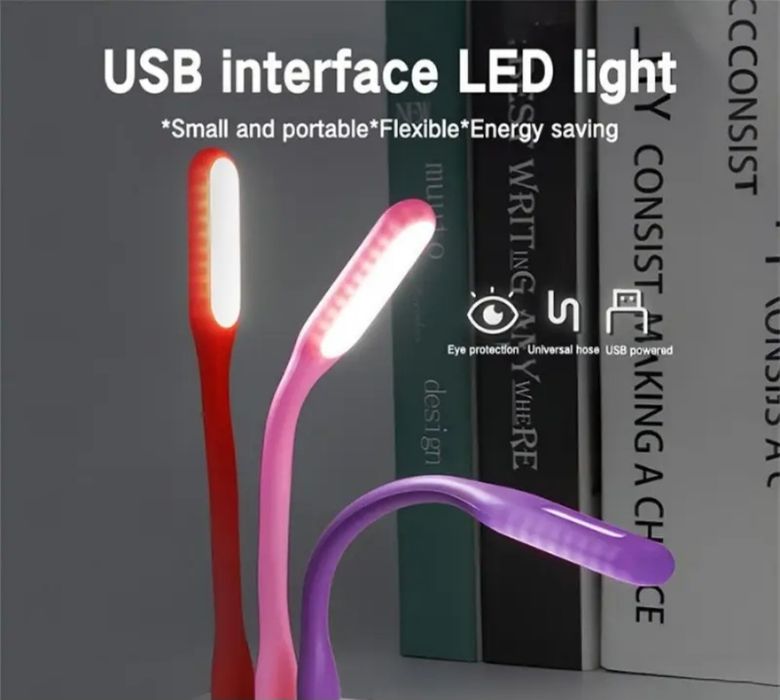 Luz Led USB Maleável - Pc-Powerbank-Carregador