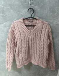 Рожевий в'язаний светр