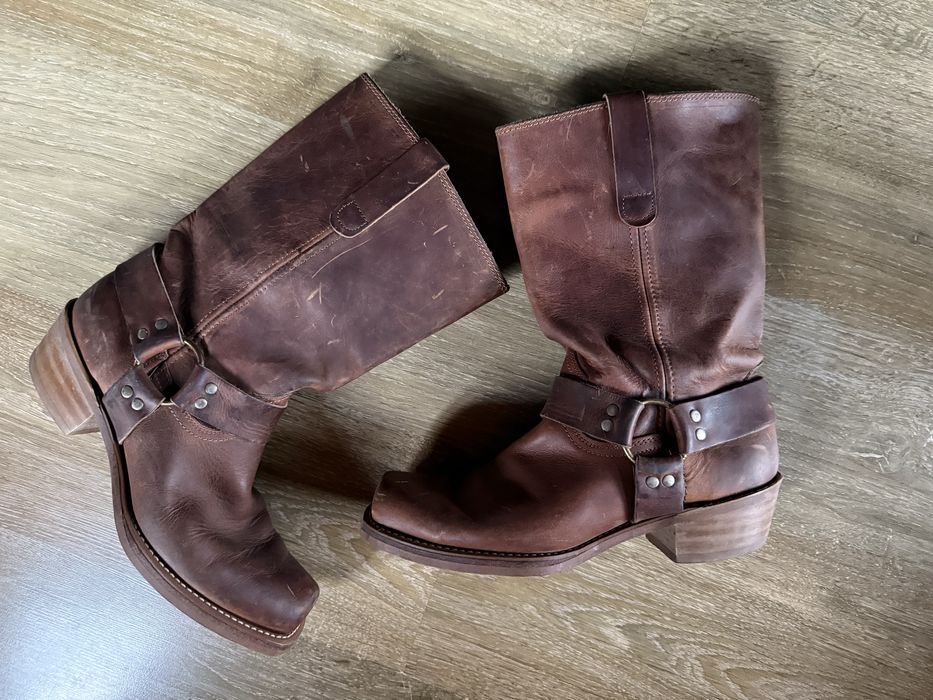 Шкіряні байкерські чоботи, 42 розмір