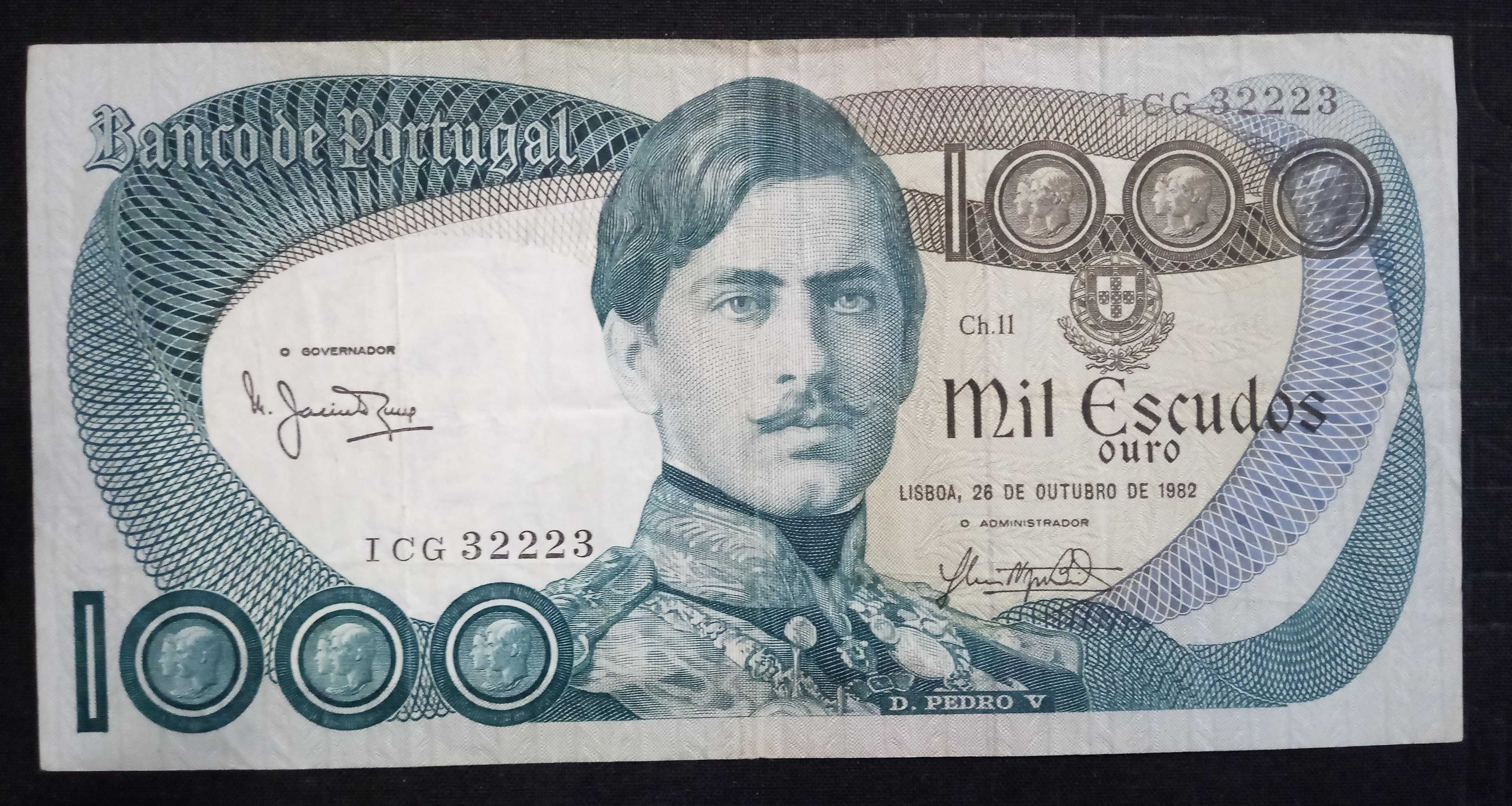 Capicua de 1000$00  D. Maria. D. Pedro