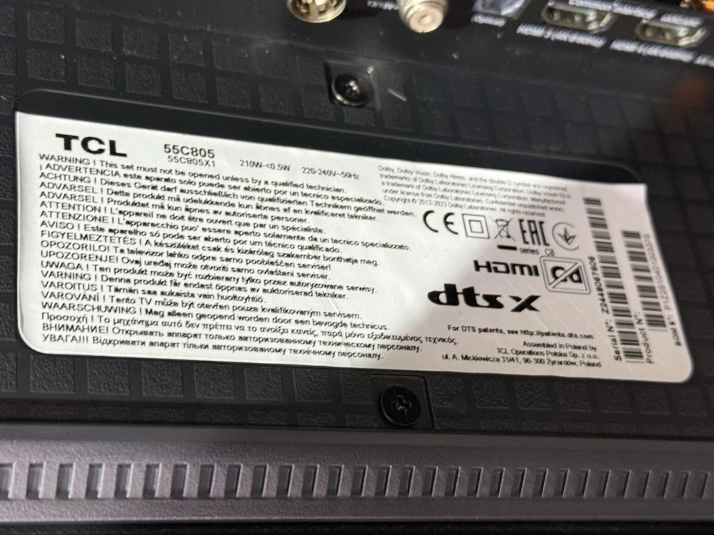 Телевізор TCL MiniLED 98C805, 85C805, 75C805, 65C805, 55C805