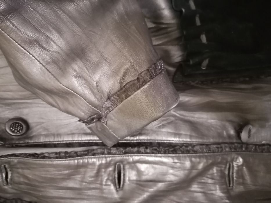 Кожаный пиджак женский