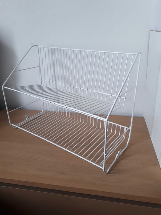 suszarka do naczyń dwupoziomowa biała