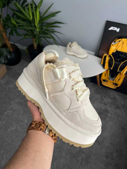 Угги UGG Astromel Jasmine FUR / Уггі Астромель Жасмін бежеві замш