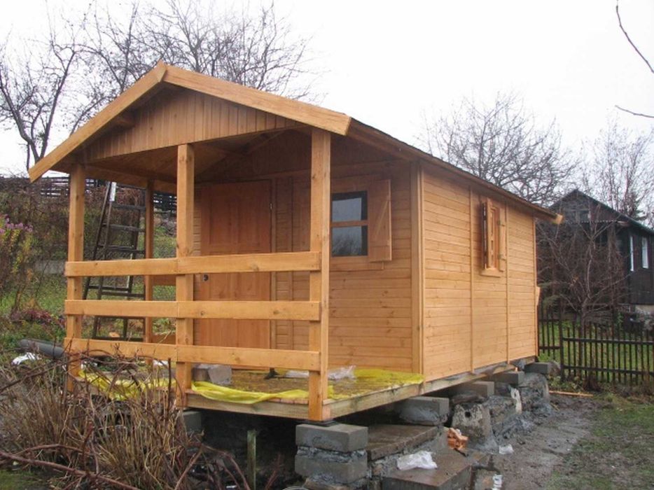 domek drewniany pomieszczenie gospodarcze dom z drewna WARBIT