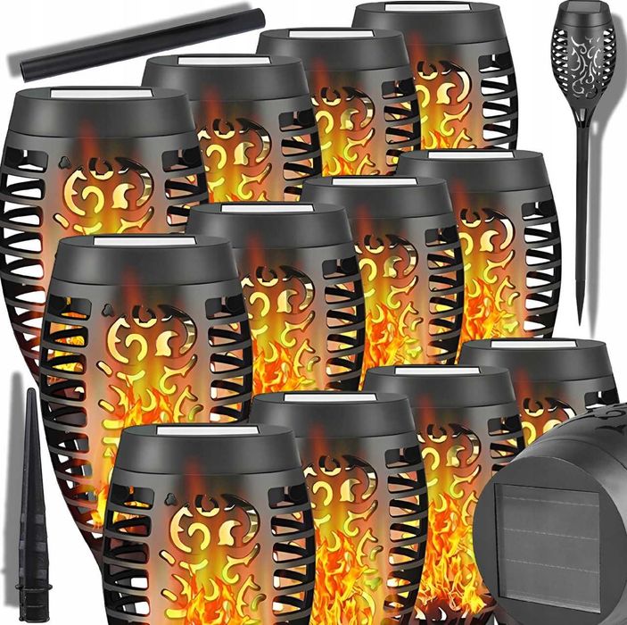 Садовые светильники на солнечной батар LED 12 шт  садові світильники