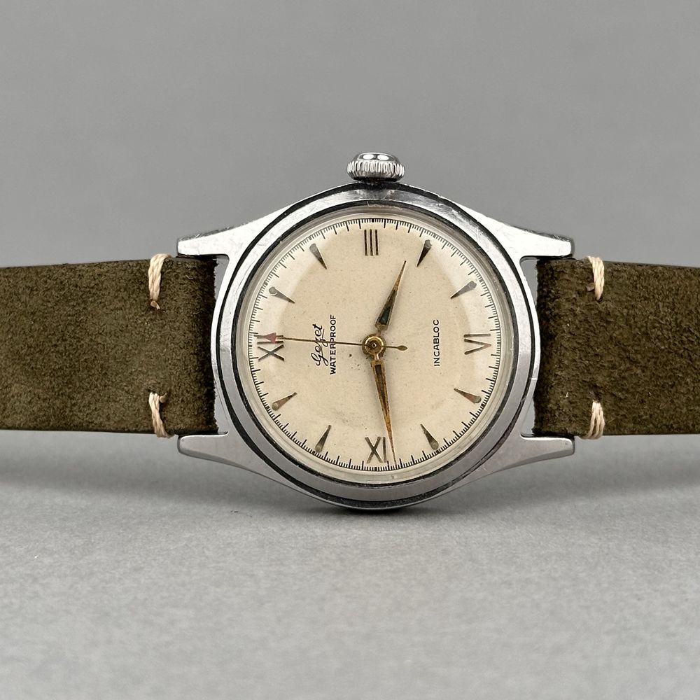 Zegarek vintage Geret – Roman | jasna tarcza | ręczny naciąg | Swiss
