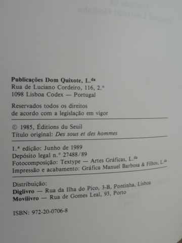 O Dinheiro e os Homens de Jean-Marie Albertini - 1ª Edição