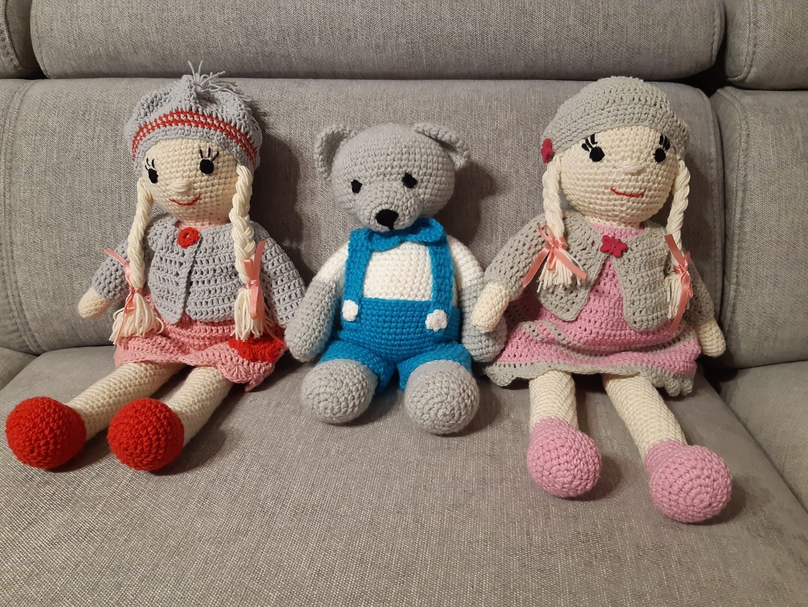 Hand made miś, ręcznie robiony, Przytulanka, rodzinka, amigurumi