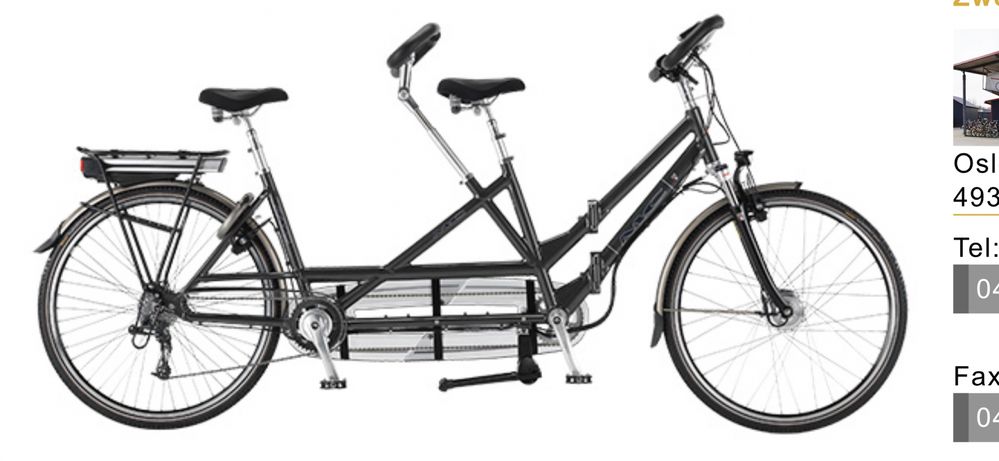 Rower Tandem Elektryczny Trekking Multicycle
