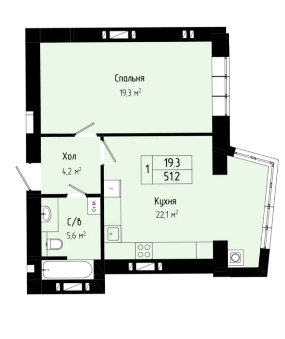 Продаж 1 кімнатної квартири