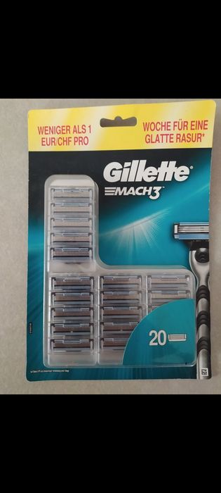 Ostrza-wkłady do maszynki Gillette Mach 3 (20sztuk)