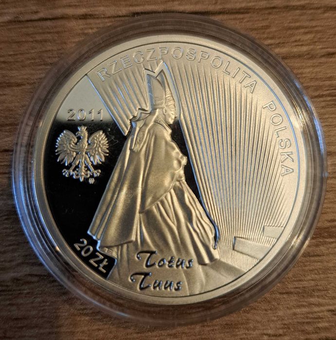 Moneta 20 zł Beatyfikacja Jana Pawła II 2010 rok NBP