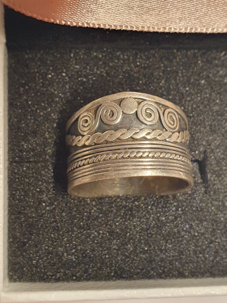 pierścionek, obrączka, srebro 925, autorski