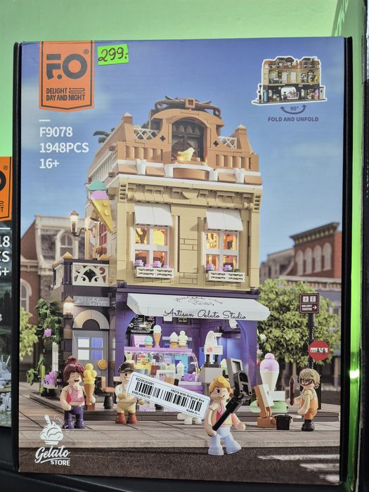 Klocki Zestaw F9078 Lodziarnia modułowa duża budowla 1948 klocków