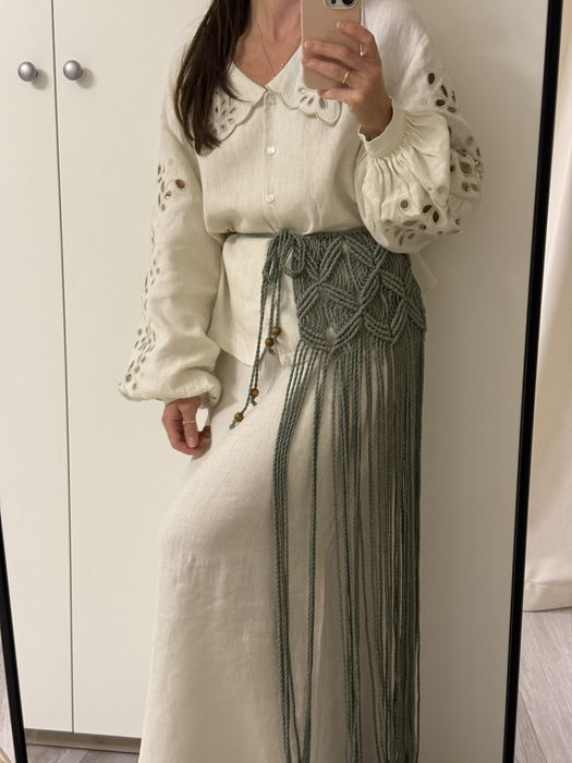 Пояс макраме, фартух, передник, припинда