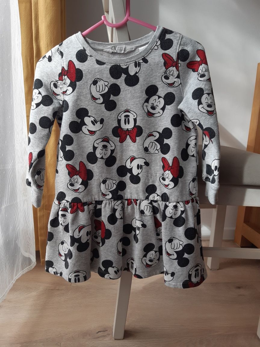 Sukienka 98 104 H&M Minne Mouse Myszka Miki Disney