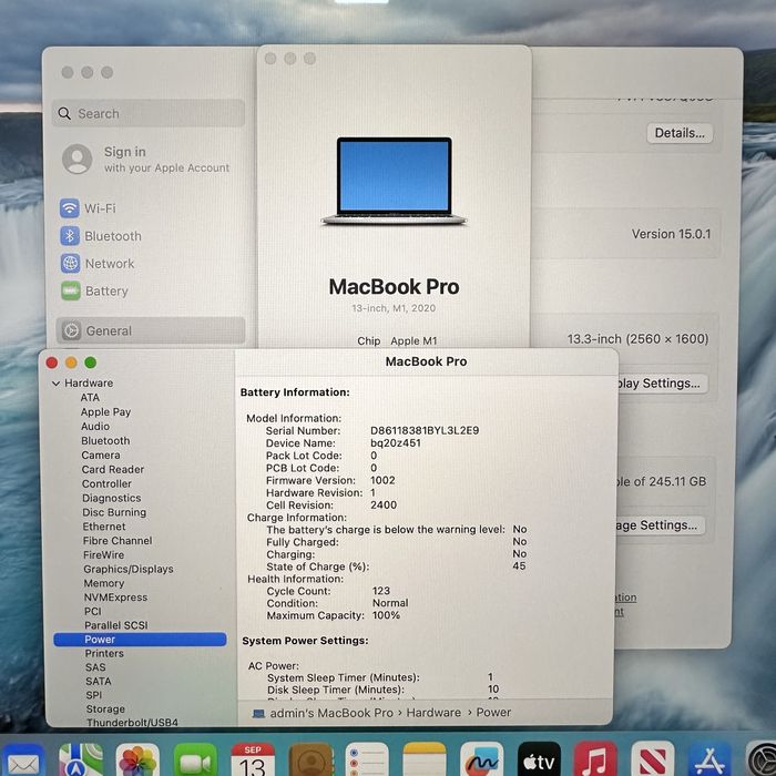 MacBook Pro 13" 2020 M1 Silver 8GB 256GB SSD