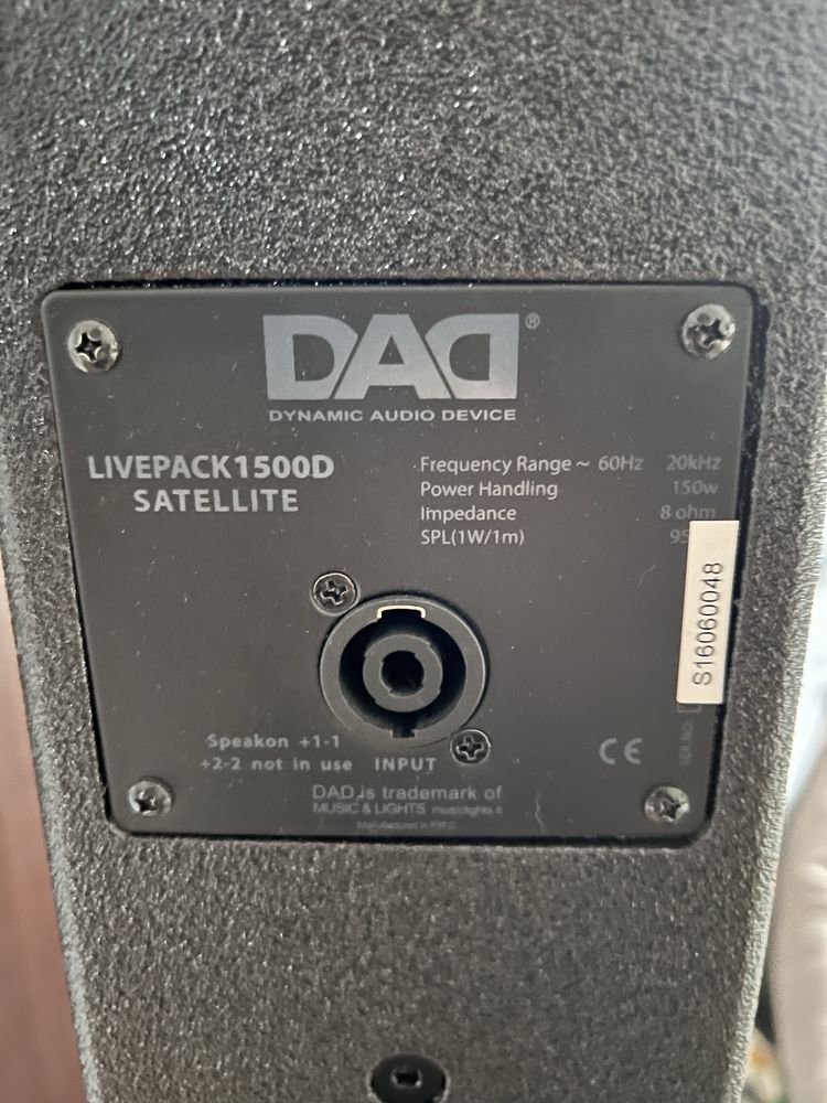 DAD Live Pack 1500D system audio