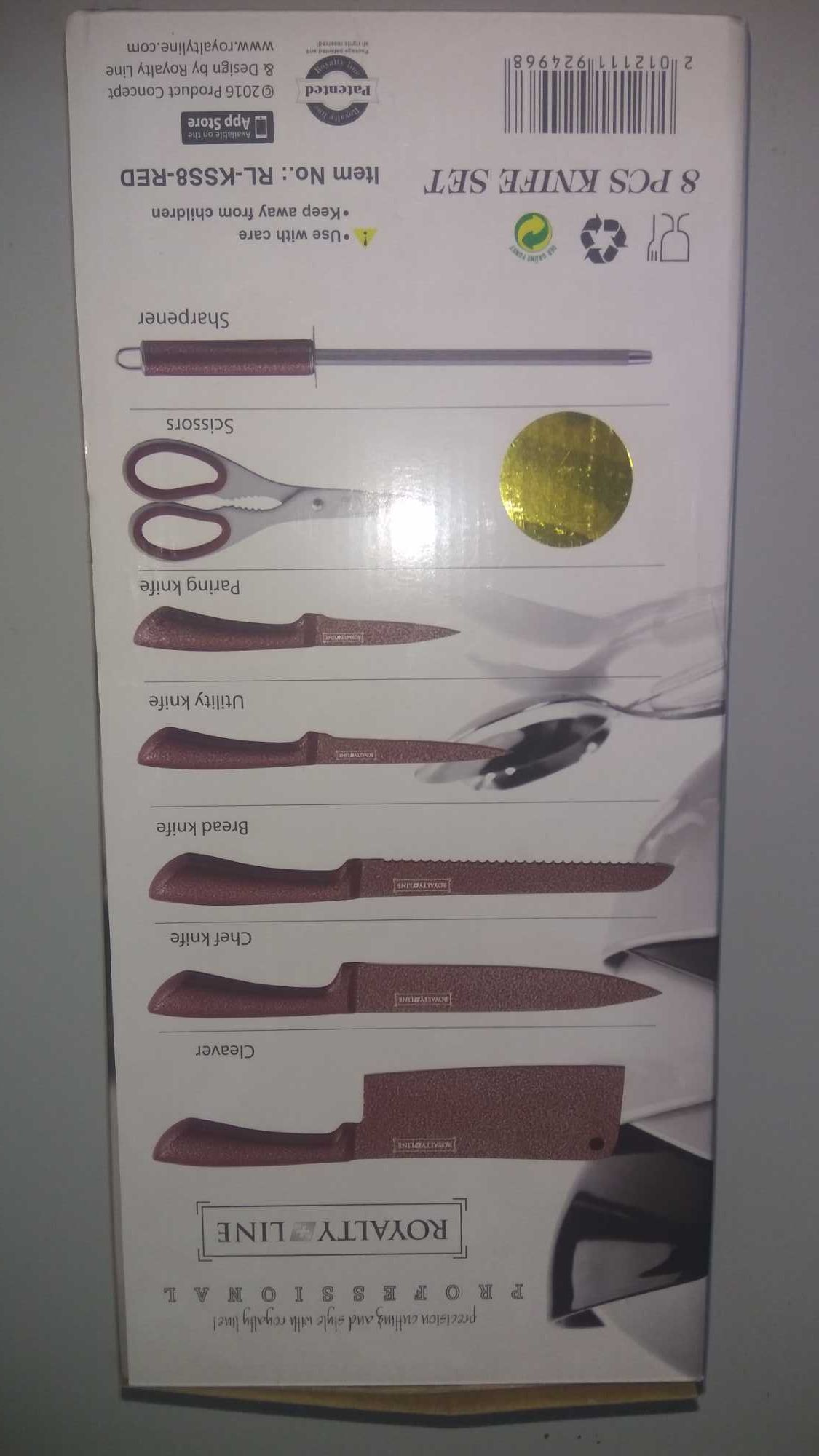 Набір кухонних ножів Royalty Line з підставкою 8 предметів Швейцарія