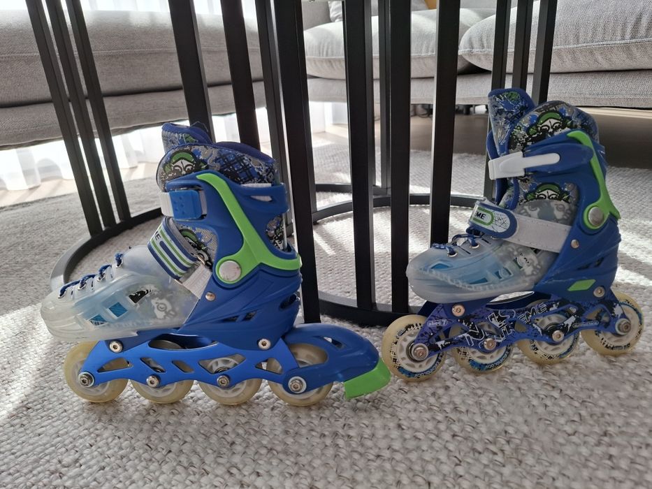 ŁYŻWOROLKI 4W1 WROTKI+ROLKI+ŁYŻWY regulowane rozmiar  29-33